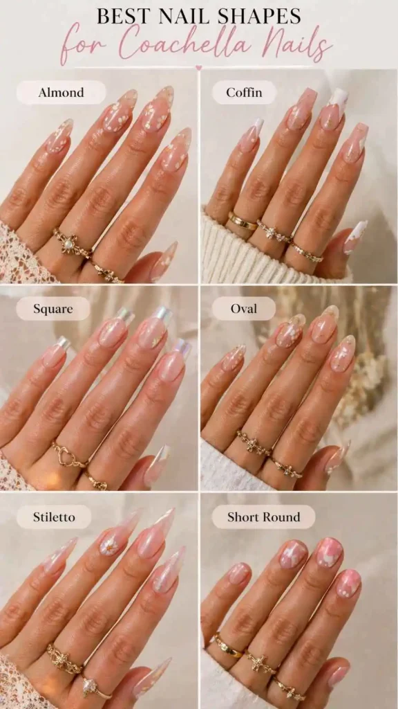 Best Nail Shapes for Coachella Nails