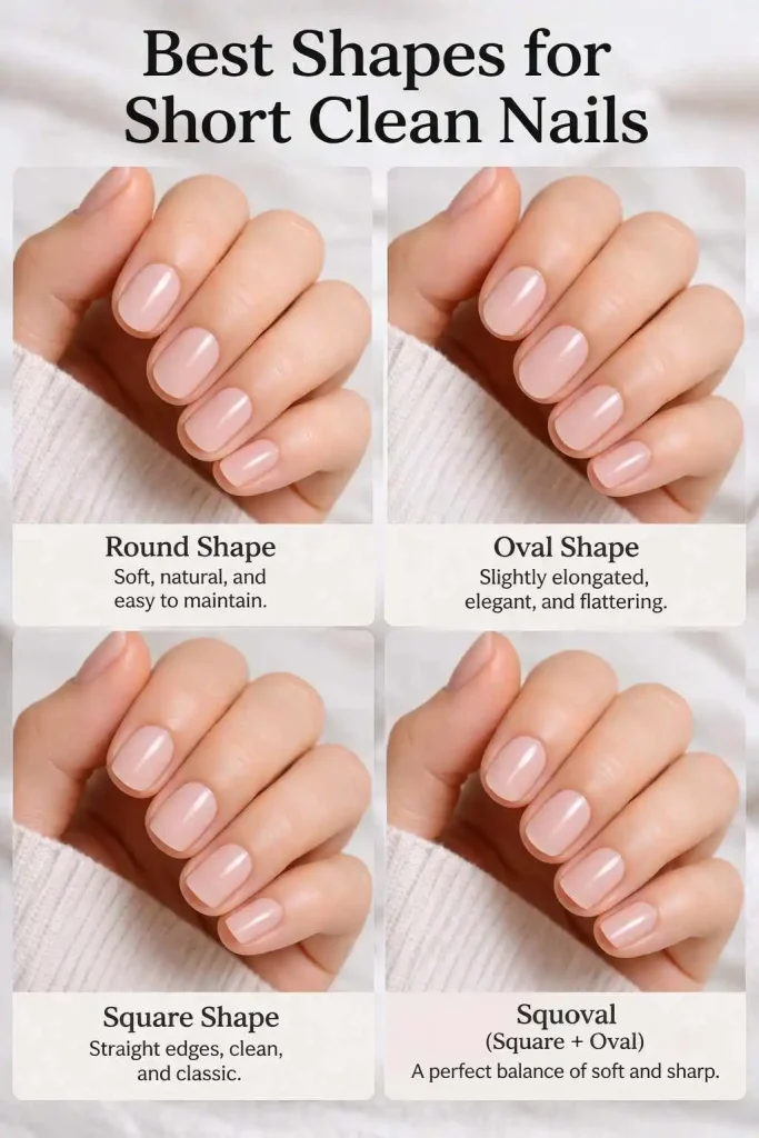 Best shapes for short clean nails