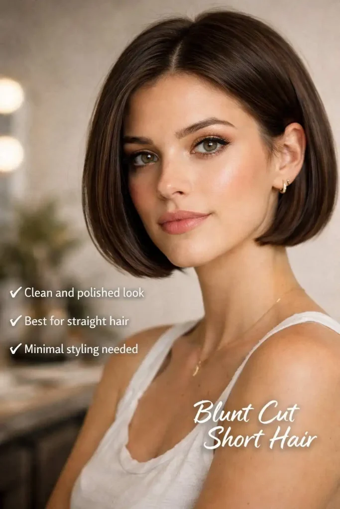 Blunt Cut Short Hair
