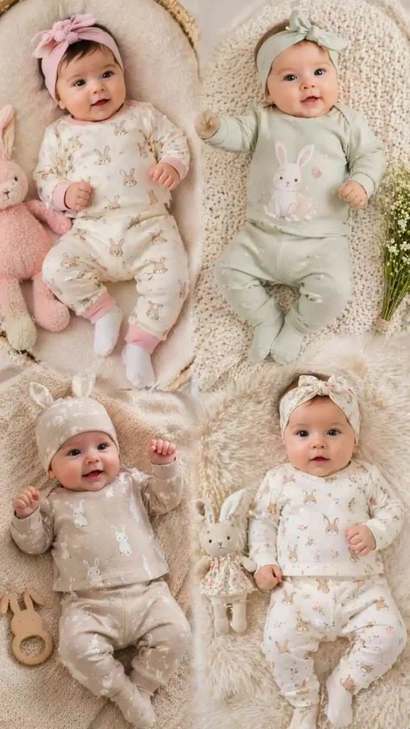 Bunny Printed Pajama Set