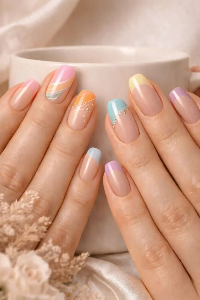 Colorful French Tips