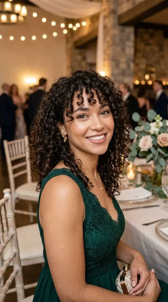 Curly Bangs Style
