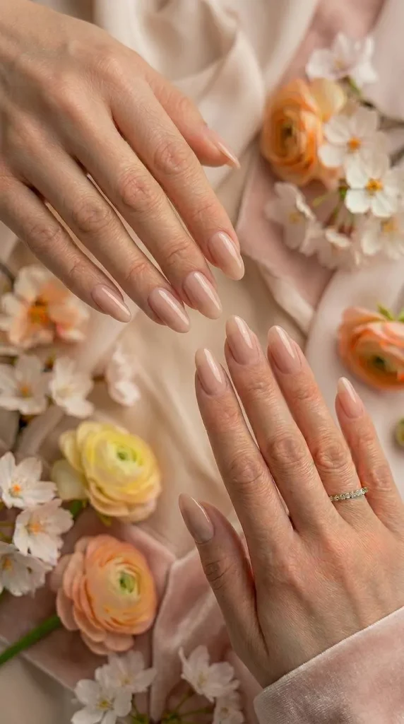 Glossy Nude Nails
