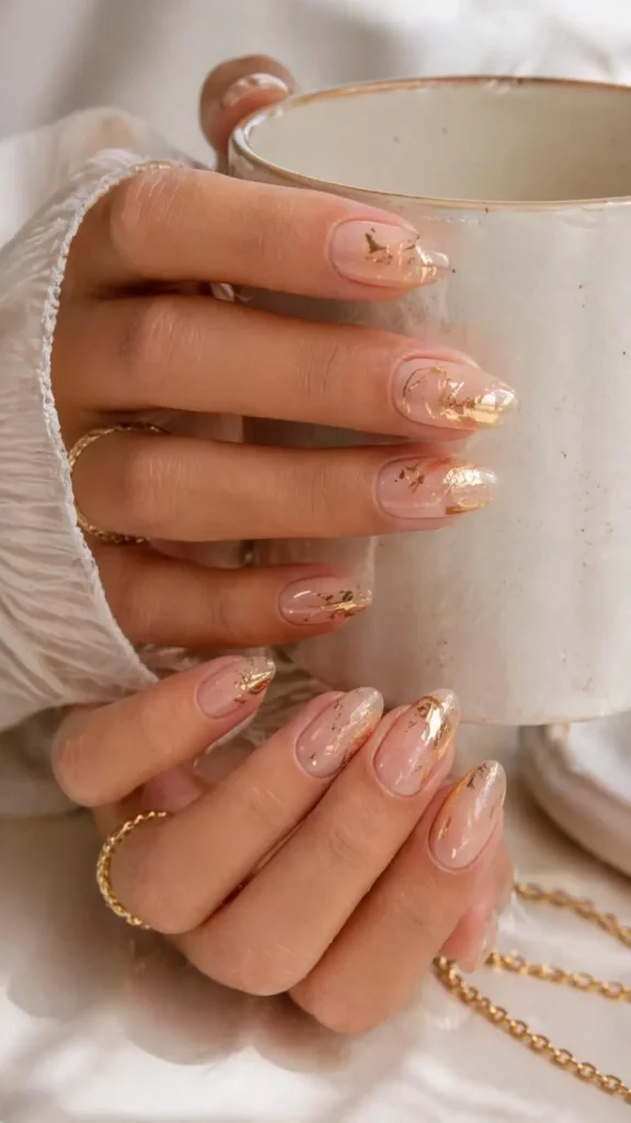 Gold Foil Nails
