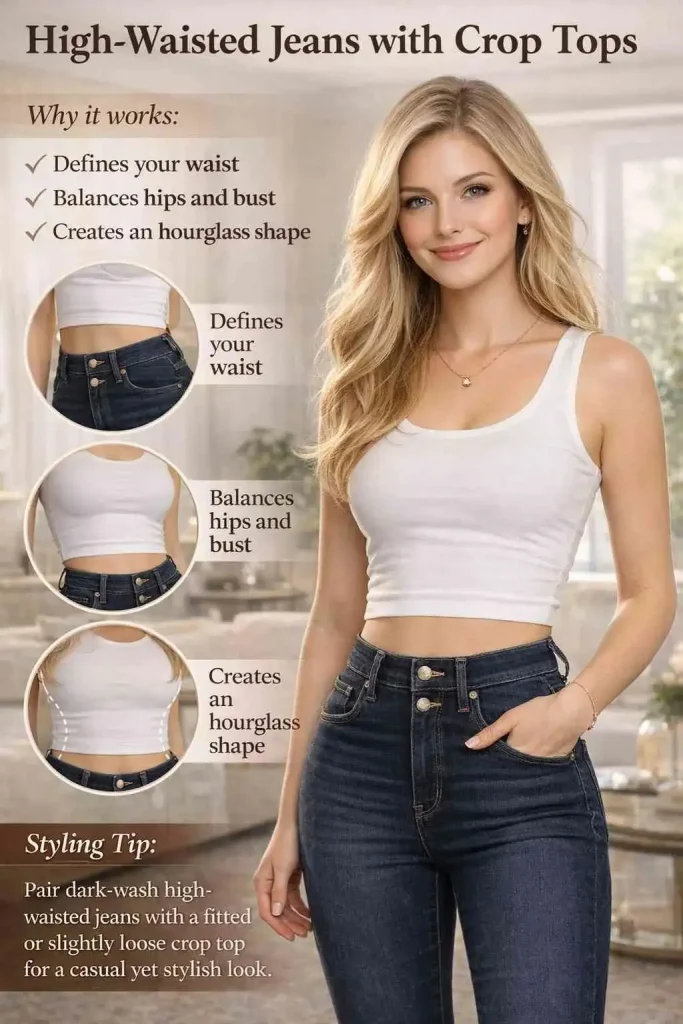 High-Waisted Jeans with Crop Tops