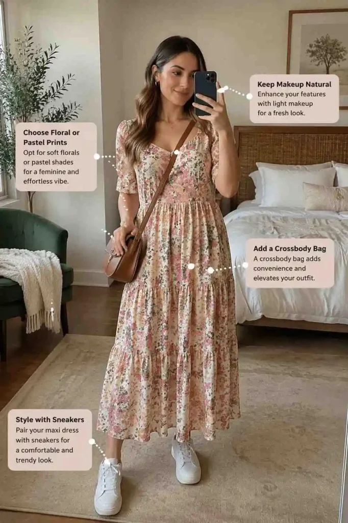 Maxi Dress with Sneakers