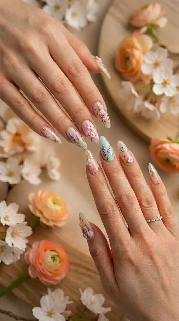 Ombre Spring Nails