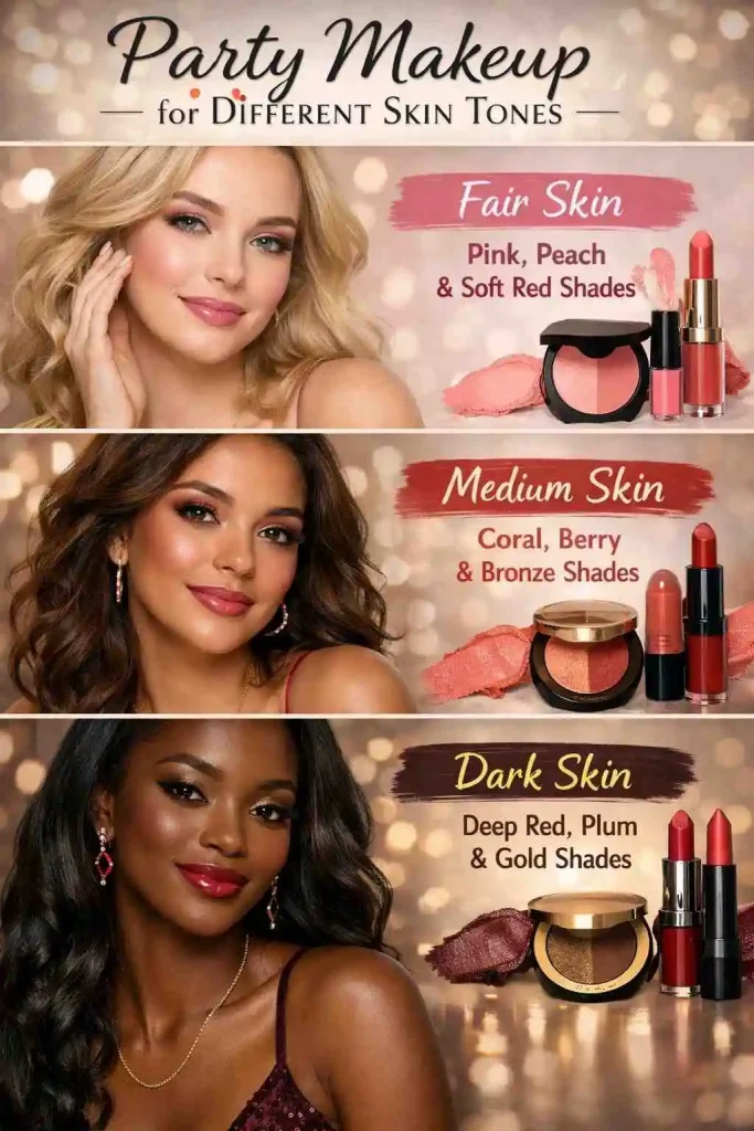 Party Makeup for Different Skin Tones