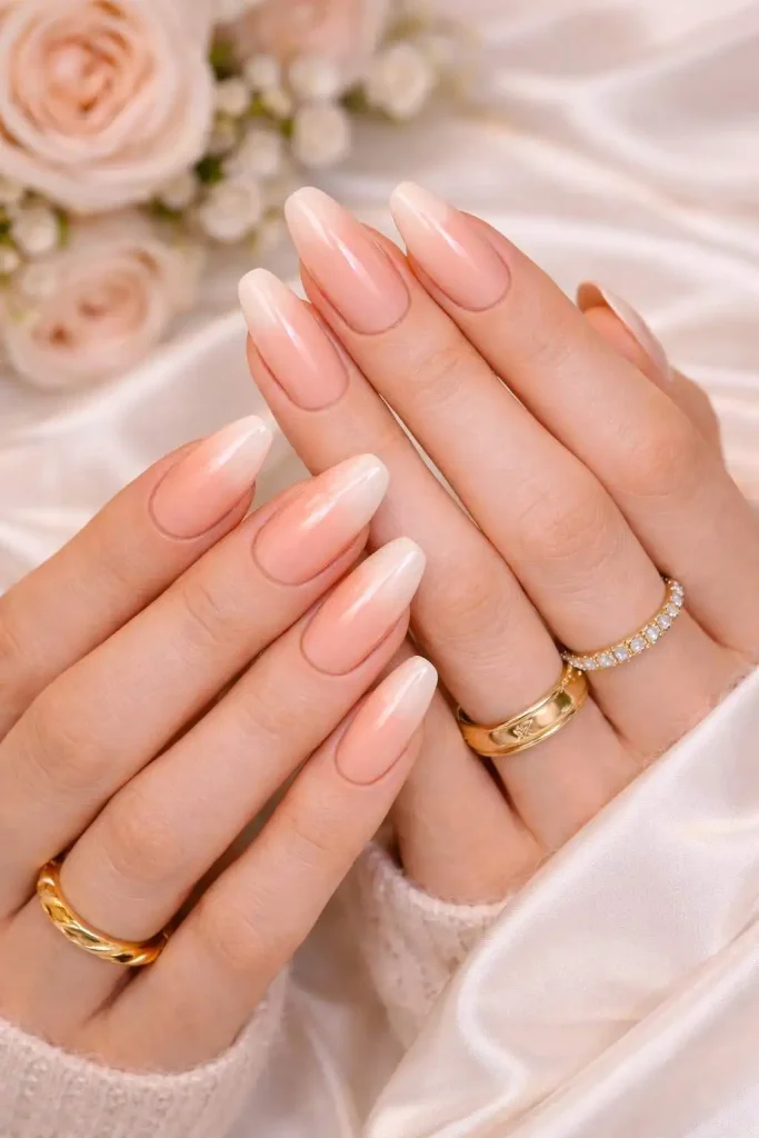 Peach Ombre Nails