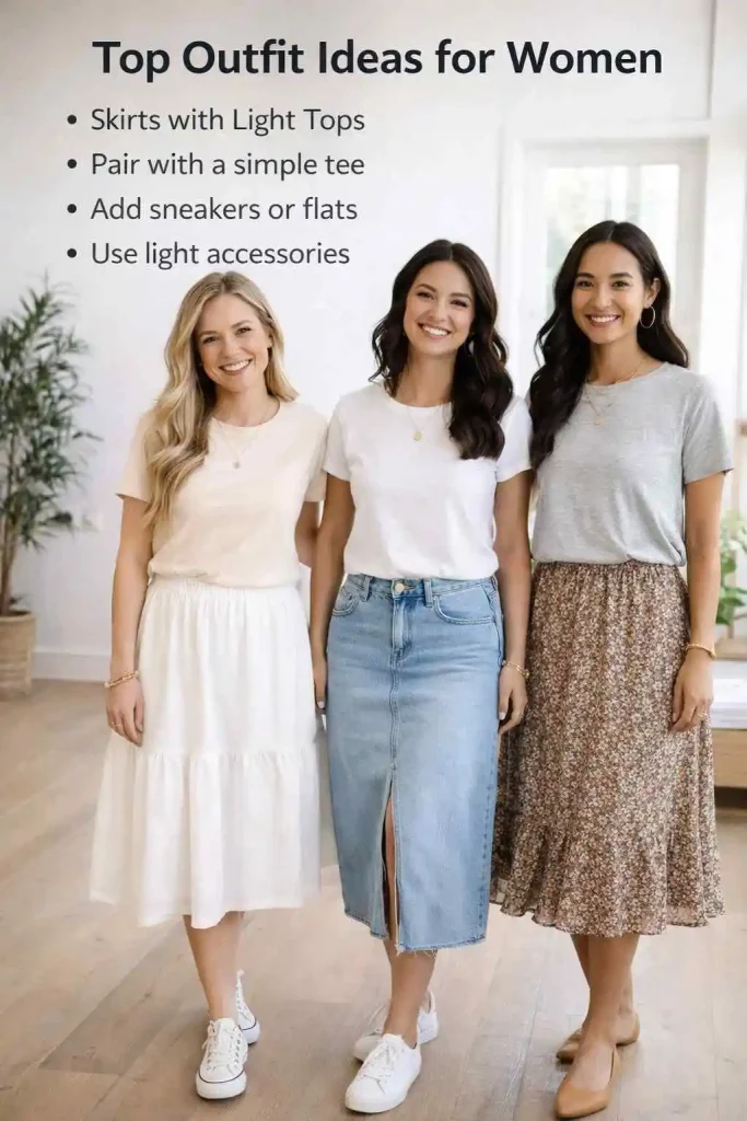 Skirts with Light Tops