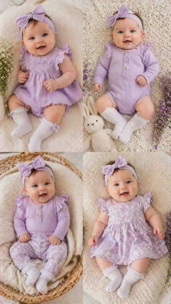Soft Lavender Ruffle Set