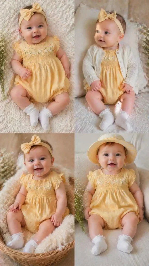 Yellow Smocked Romper